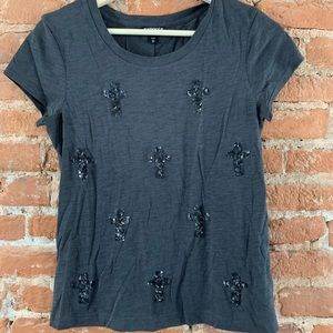 Express Cross Embroidered T Shirt // Size XS